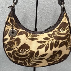 The Sak Floral Brown and Cream Shoulder Bag